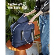 BAGSMART Expandable Travel Duffel Bag for Airline 18x14x8, Foldable Weekend Overnight Bag Tote Carry on Luggage, Unisex, Blue