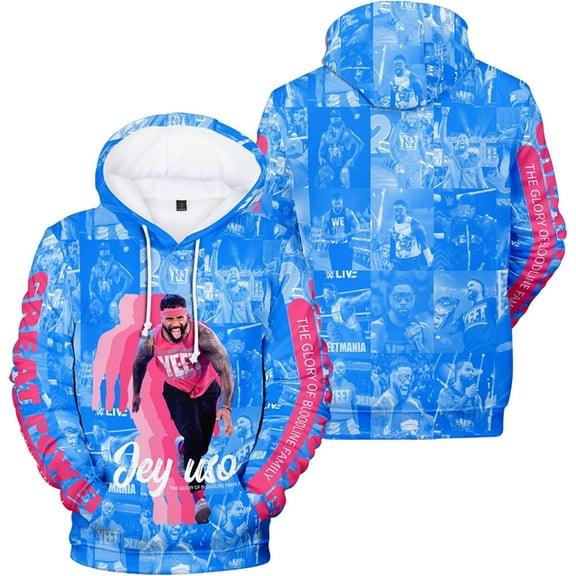 JNYEHSUI Hoodie Men's Street Winter Couple Hoody Oversize Fashion Casual Long Sleeve Men's and Women's Sweatshirt Jey Uso Yeet 3D Double-Sided Printed Drawstring Sweatshirt