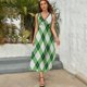 thumbnail image 5 of Vestido De Noche De Lujo Sin Mangas Para Mujer, Diamond Grid Vestido De Fiesta, 5 of 5