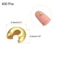 thumbnail image 2 of Uxcell 400 Pack 5.4mm Crimp Beads Covers Round Open Beads End Tips Gold, 2 of 5