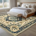 thumbnail image 4 of 5'x8' Area Rugs, Boho Blue Beige Indoor Outdoor Area Rug for Living Room Bedroom, Ethnic Southwestern Retro Geometric Washable Bathroom Rugs Kitchen Floor Carpet Mats Home Decor Aesthetic, 4 of 8
