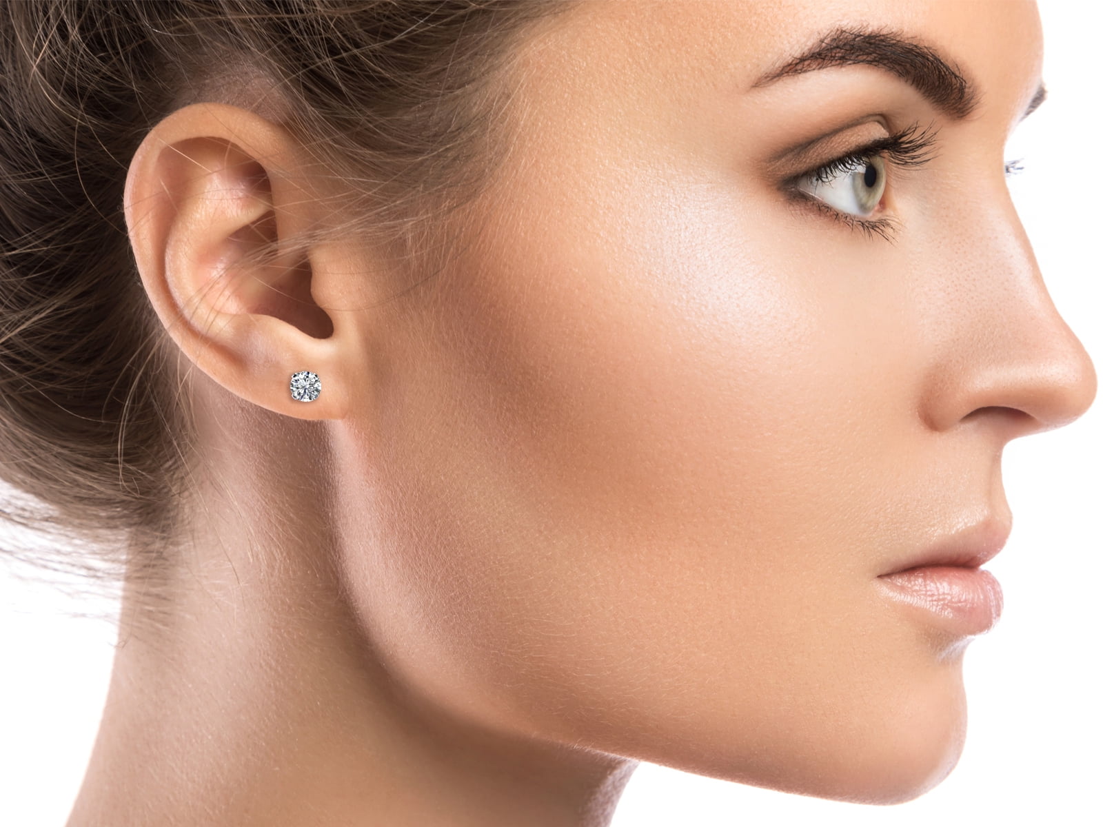 SuperJeweler 1.40 Carat Colorless Diamond Stud Earrings in 14 Karat White Gold for Women, Elegant Diamond Earrings, Stylish Womens Earrings for Any Occasion