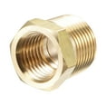 thumbnail image 5 of Adaptador reductor de conexión de tubería de latón 3/8" BSPT macho x 1/4" NPT hembra para manómetro de presión de agua y aceite, paquete de 2, 5 of 5