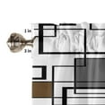 thumbnail image 6 of Geometric Blocks Modern Art Brown Curtain Home Decoration Living Room Short Curtains Window Treatments For Kitchen Bedroom, 6 of 6