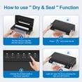 thumbnail image 4 of Mainstays vacuum sealer with built-in cutter and roll Storage, 1 vacuum seal roll included , black, 4 of 7