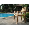 thumbnail image 3 of Teak Dining Set:8 Seater 9 Pc - Large 117" Oval Table And 8 Travota Stacking Arm Chairs Outdoor Patio Grade-A Teak Wood WholesaleTeak #WMDSTV6, 3 of 4