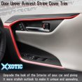 thumbnail image 4 of Xotic Tech Interior Door Armrest Panel Strip Frame Cover Trim, Sporty Red, Compatible with Toyota RAV4 2019-2023, 4 of 9