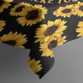 thumbnail image 3 of Black Butterfly Sunflower Pattern Rectangle Tablecloth 60"x84",Waterproof Polyester Rectangle Table Cloth, Wipeable Spillproof Polyester Tablecloth for Dining, Camping, Indoor and Outdoor, 3 of 5