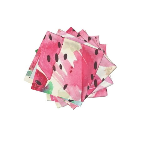 - Cocktail Napkins Smashing Watermelon Juicy Bold Vibrant Exotic Fruit Set of 4
