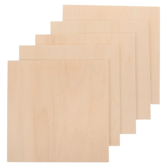 OULII 5Pcs Khaki Wood Plank Handcrafted Wooden Boards For Crafts Artistic Creations Hobbyists
