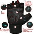thumbnail image 1 of RDX Weight Lifting Gloves Gym Fitness Workout, Anti Slip Padded Full Palm Protection-Ultra Ventilated Training Cycling Rowing, 1 of 8