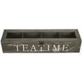 thumbnail image 6 of MyGift 4-Compartment Vintage Gray Wood Tea Bag Storage Organizer with Clear Lid, 6 of 7