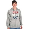 thumbnail image 4 of USA All the Way American Pride Hoodie Sweatshirt Women Men Brisco Brands S, 4 of 6