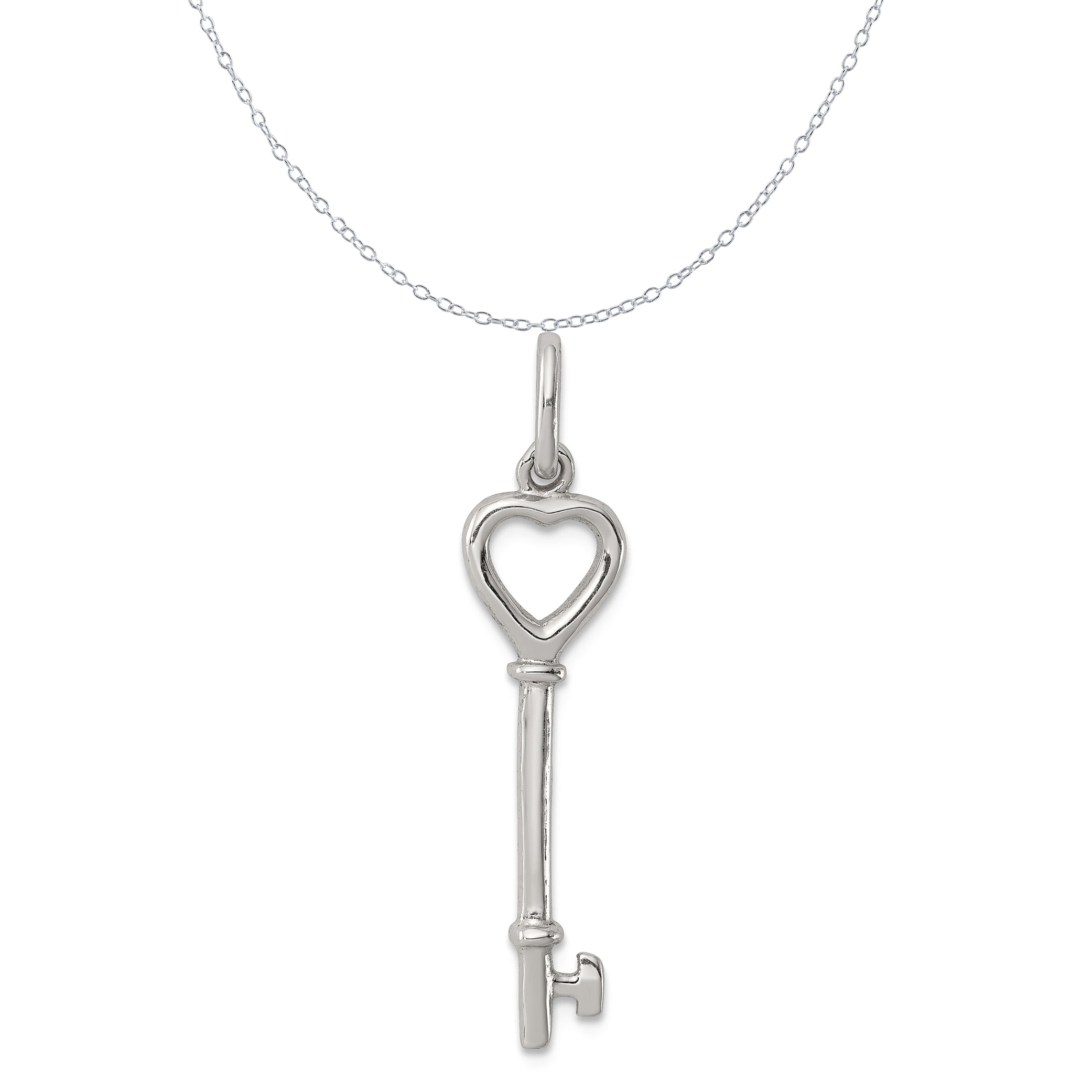 Silver Lock and Key Pendant Key To My Heart Necklace Free Shipping Handmade with All Sterling Silver