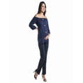 thumbnail image 3 of Blusa Maternidad Off Shoulder Rayón Fresca Cómoda Ropa Embarazo Blusa Mujer Versátil Color Azul Marino, 3 of 4