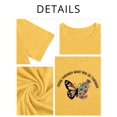 thumbnail image 6 of XCHQRTI Women Butterfly Daisy Tshirt Plus Size Shirts Casual Summer Tee, 6 of 7