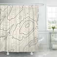 thumbnail image 1 of SUTTOM Topographic Map Space for Copy Line Topography Contour Geographic Shower Curtain 66x72 inch, 1 of 1