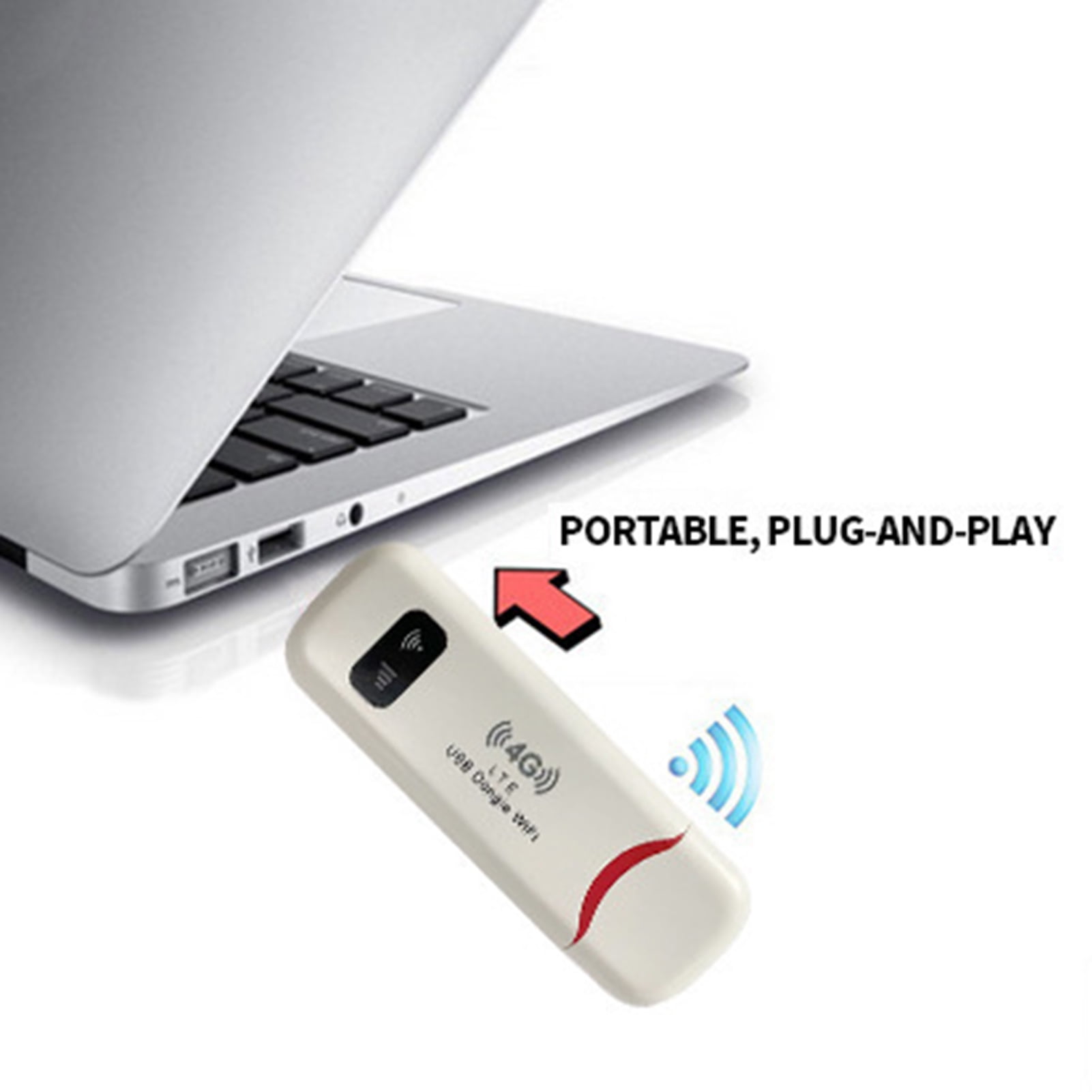 Lomubue Portable WiFi Router 4G LTE Mobile Hotspot Wide-coverage 150Mbps High Speed Wireless USB Network Modem Dongle Computer Accessories