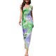 thumbnail image 4 of TRKIYQC Vestido largo de playa con temperamento para mujer, falda delgada elástica sin mangas con cuello en U de colores mezclados de estilo informal de verano para mujer TRKIYQC Moda，ocio, 4 of 6
