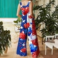 thumbnail image 7 of Hvot&aat 4th of July Romper For Women Independence Day Print Loose Buttoned Jumpsuit American Flag Wide Leg Overall with Pockets, 7 of 7