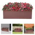 thumbnail image 3 of ToppiJoy 38*15*15in Rectangular Planter Box, Tall Steel Metal Planter Large Long Box Plant Pot for Outdoors, Modern Heavy Duty Flower Pot for Patio, Deck, Yard, Garden (Brown), 3 of 21