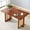 Rectangular, Walnut, variant on Williamspace 59" Dining Table for 4 to 6, Rectangular Kitchen Table Retro Solid Wood Table, Modern Imitation Rattan Restaurant Furniture for Dining Room Kitchen Living Room Leisure Table, Walnut