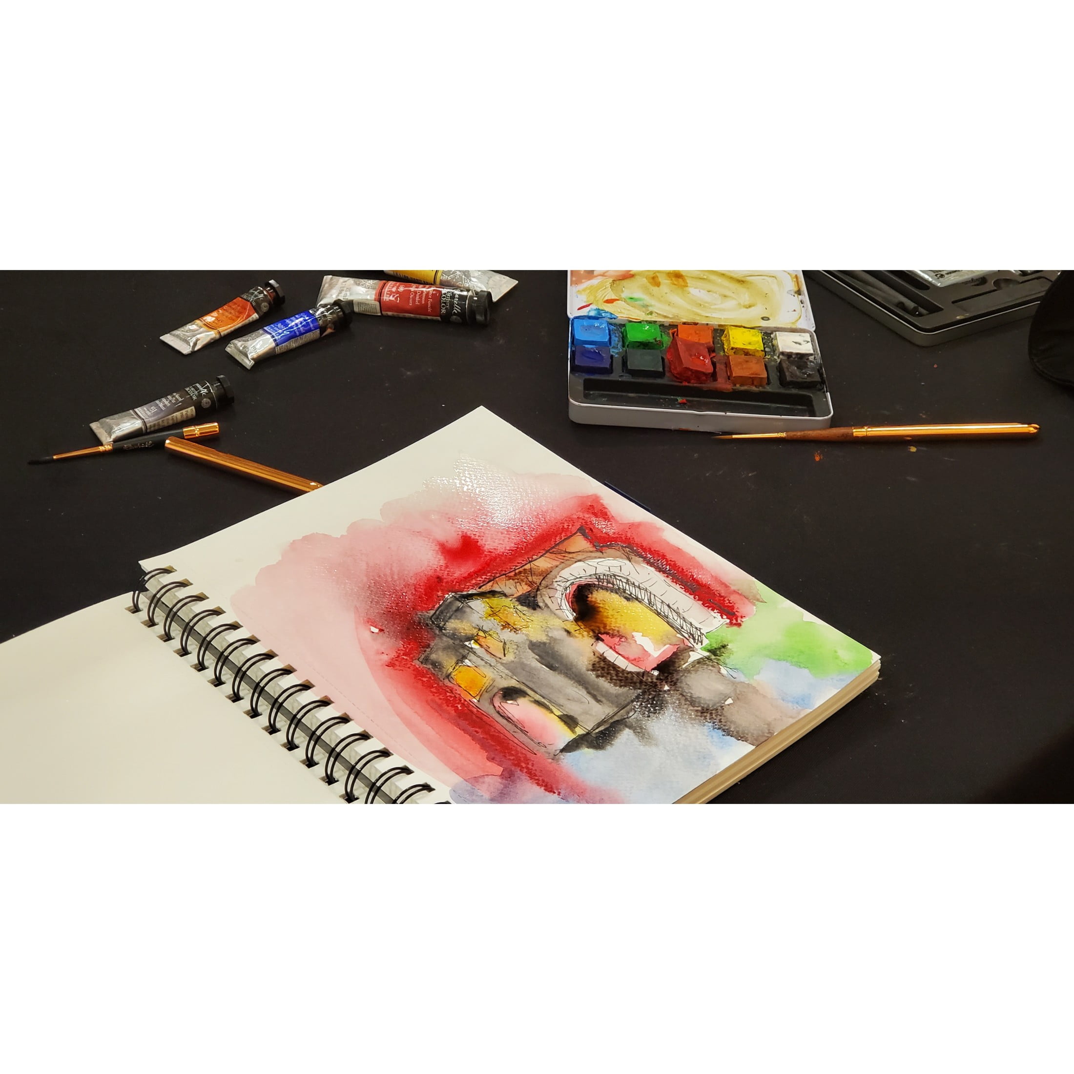Fabriano 1264 Watercolor Pad, Glue Bound, 18”x24”, 140 lb, 20 Sheets, 100% Alpha-Cellulose, Wet Media