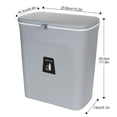 thumbnail image 6 of 2.4 Gal/9 L Hanging Trash Can for Kitchen Cabinet Door with Lid, Small Under Sink Garbage Can for Bathroom, Wall Mounted Counter Waste Compost Bin, Plastic (Gray), 6 of 6