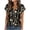 Black A, variant on Women's Satin Cap Sleeve Top - V-Neck Casual Print Blouse Summer T Shirts with Floral Design Women Short Sleeve Tunic Blouse