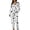 01-White1120, variant on Wxolcjlv Womens Cow Print Pajama Set Long Sleeve Button Front Straight Sleep Pants