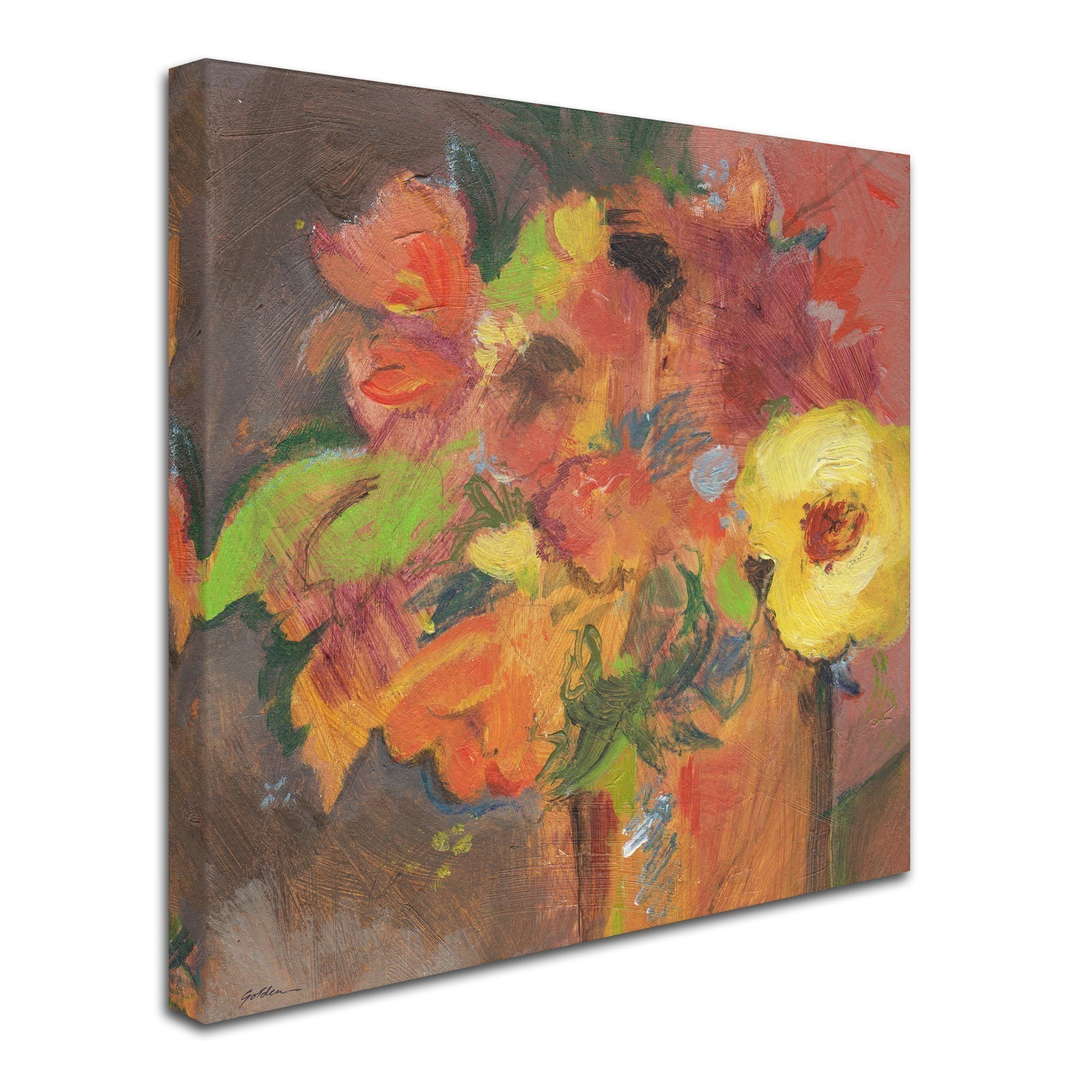 Trademark Fine Art "Floral Expressions" Canvas Art by Sheila Golden