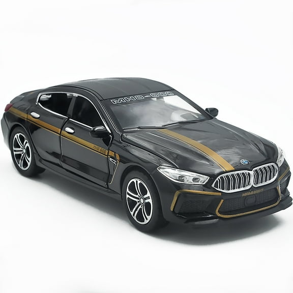 The 1:32 scale is suitable for BMW M8 alloy die-cast car models, equipped with openable doors, lights, sound and spring-back function. Boys' toy cars, children's birthday gift toy cars.