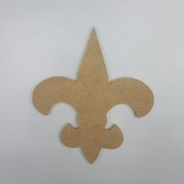 4" Fleur de lis, Unfinished MDF Art Shape by Wooden Craft Cutouts