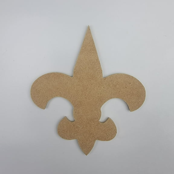 3" Fleur de lis, Unfinished MDF Art Shape by Wooden Craft Cutouts