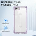 thumbnail image 3 of for iPhone 8 Plus/7 Plus Clear Case,Shockproof Soft TPU Bumper and Hard PC Back Cover,Corner Enhanced Protection,Non-Yellowing,Anti-Scratch,Drop Protection,Slim Fit For iPhone 8 Plus/7 Plus,Purple, 3 of 9