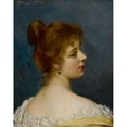 thumbnail image 2 of Eugen von Blaas 15x18 Black Ornate Wood Framed Double Matted Museum Art Print Titled - An&nbsp;Italian Beauty (1900), 2 of 5