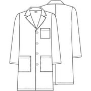 Professional Scrubs White Lab Coats for Women & Men, Classic Medical Uniform With 3 Pockets 37'' S