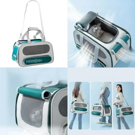 DUFDERIA Portable stylish and lightweight pet shoulder bag for cats and dogs - Ideal carrier for small puppies and kittens - Comfortable and breathable design for easy transportation - C