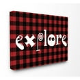 thumbnail image 2 of The Stupell Home Decor Collection Explore Plaid Typography Canvas Wall Art, 2 of 5