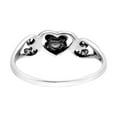 thumbnail image 7 of Stunning Heart Flower Themed Sterling Silver Ring-9, 7 of 7