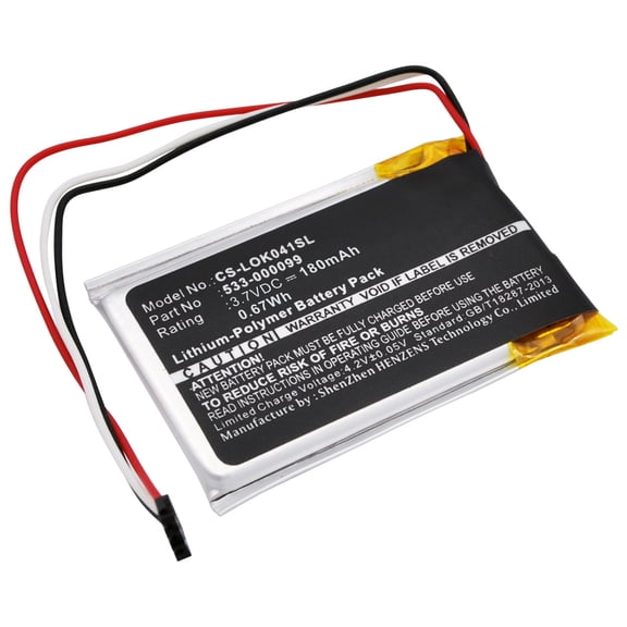 Replacement Battery for Logitech ik1041,Keys-To-Go,PN:533-000099,AHB222535PJT,180mAh