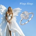 thumbnail image 5 of Angel Wings Rings 925 Sterling Silver Guardian Angel Wings Rings Wings Jewelry for Women Gifts, 5 of 6