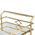 thumbnail image 4 of SAFAVIEH Elspeth Glam Style 2 Tier Rectangle Bar Cart, Gold/Mirror, 4 of 10