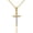 Two-Tone Yellow, variant on 10k Yellow Gold Crucifix Pendant Jesus Cross Necklace (1.18") SMALL (16 Inches)