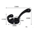 thumbnail image 3 of 4/10 Pcs Vintage Coat Hooks Wall Mounted Cast Antique Hook Door Clothes Hangings Bathroom Hook Hanger Kitchen Towel Hanger, 3 of 10