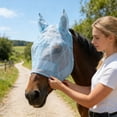 thumbnail image 4 of Horse Bonnet with Ears Shield Mesh Face for Riding and Training Decoration, 4 of 9