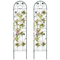 Topcobe 4 Pack 71 x 20 Inch Metal Garden Trellis for Climbing Plants, Plant Support Climbing Vines and Flowers Stands Vegetables Patio Metal Lattices Grid Panels for Ivy Cucumbers, Green