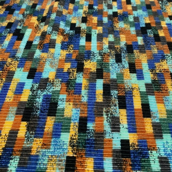 Multi Checkered Pleated Jersey