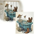thumbnail image 1 of Fabric Shower Curtain Liner Polyester Reinforced Rustproof Halloween Design Water Resistant Machine Washable for Bathroom Tub Enclosure, 1 of 5