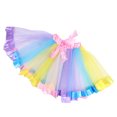thumbnail image 4 of KAKOWELY Falda de tul de Pascua para niñas, falda de princesa abullonada, falda de fiesta, falda de tul colorida, falda multicolor para niñas, 4 of 5